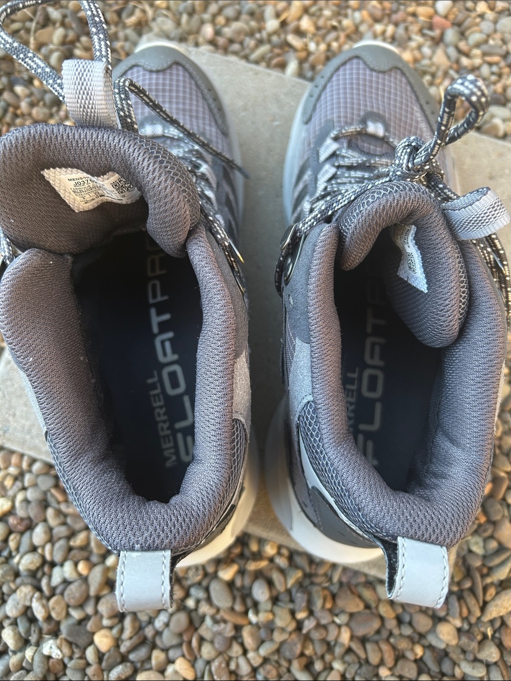 Merrell Men's Moab Speed 2 Mid GORE-TEX Hiking Boots Gray Size 8 Vibram Sole - Picture 6 of 7